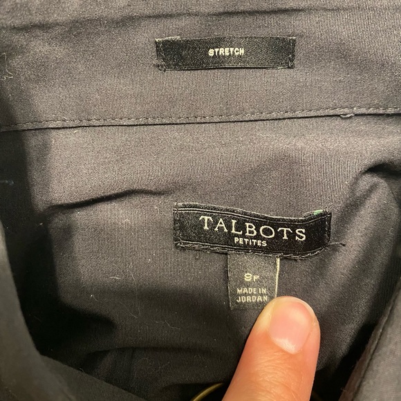 Talbots black button down. Size 8p. - Picture 3 of 6